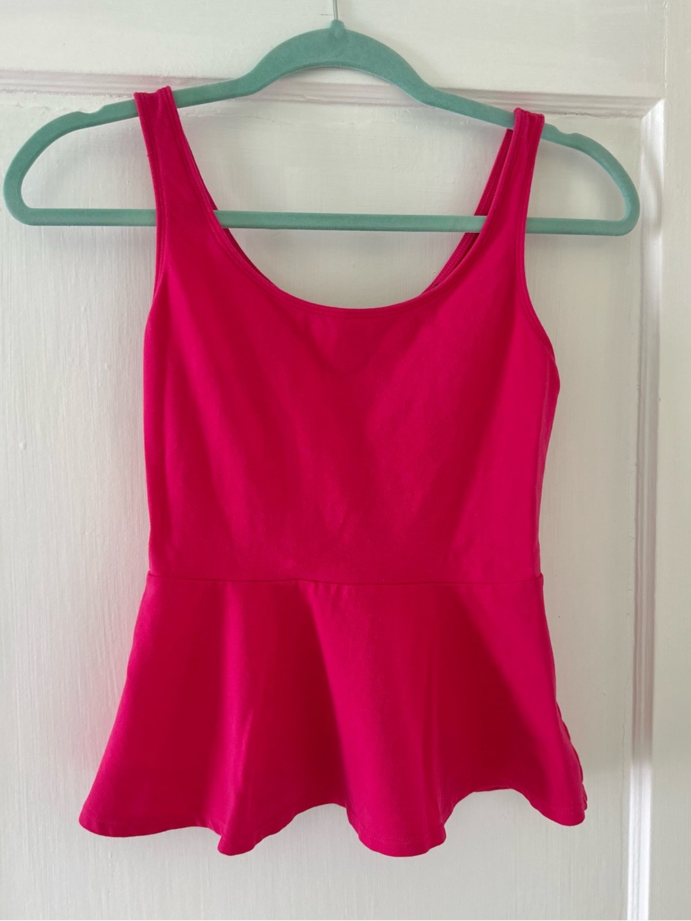Express Hot Pink Peplum Tank Top XS
